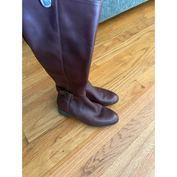 Cole Haan Womens Leather Knee Zip Up Waterproof Boots Blrown Size 5 B - Picture 7 of 8